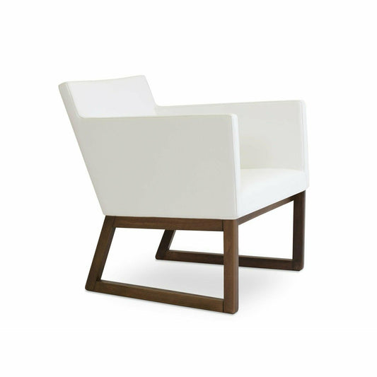 HARPUT VOGUE SLED WOOD LOUNGE ARMCHAIR