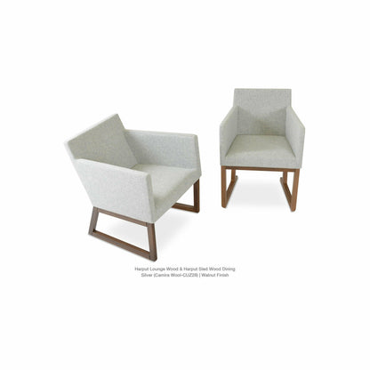 HARPUT VOGUE SLED WOOD LOUNGE ARMCHAIR