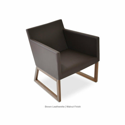 HARPUT VOGUE SLED WOOD LOUNGE ARMCHAIR