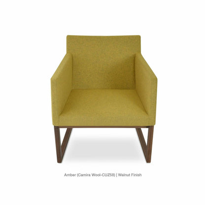 HARPUT VOGUE SLED WOOD LOUNGE ARMCHAIR