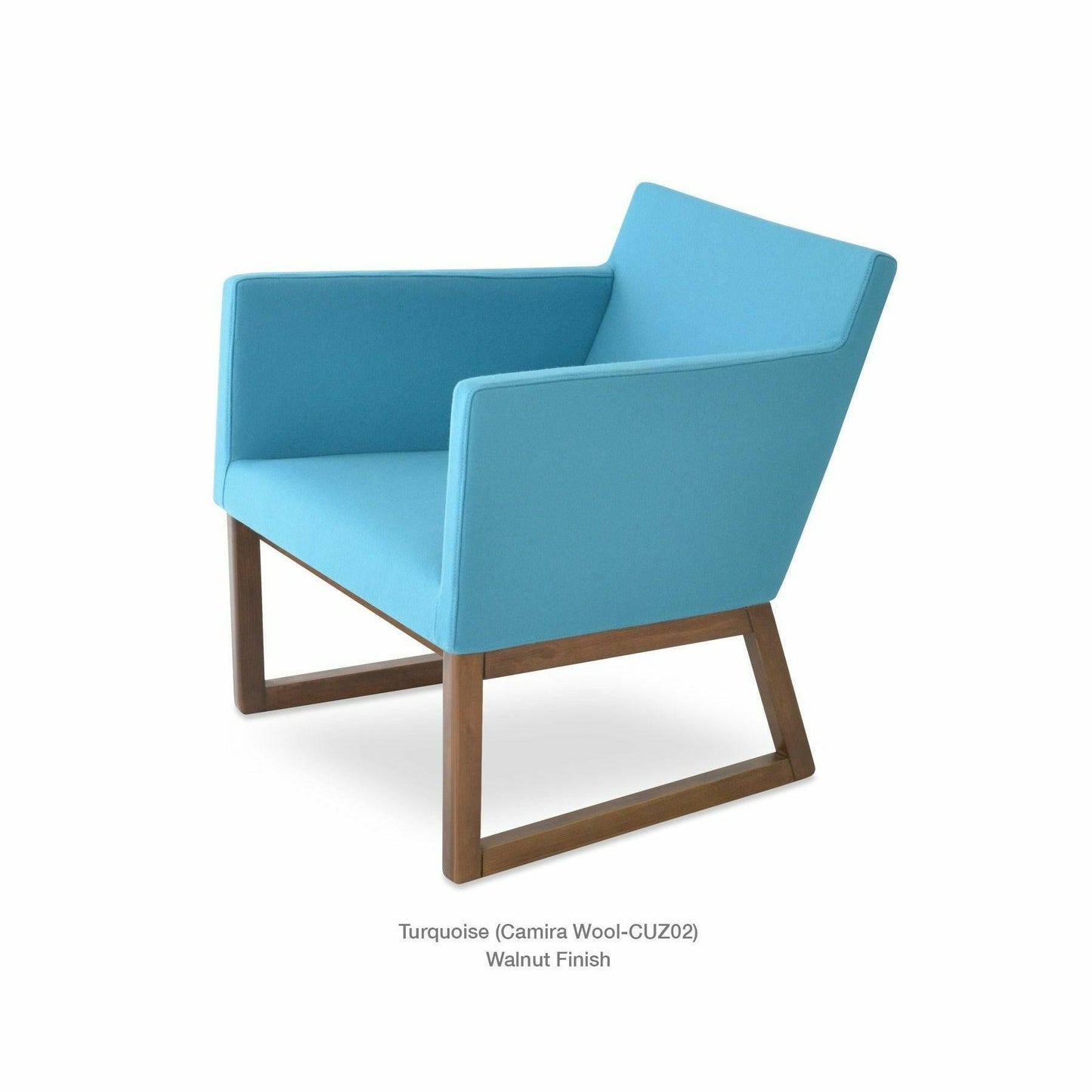 HARPUT VOGUE SLED WOOD LOUNGE ARMCHAIR