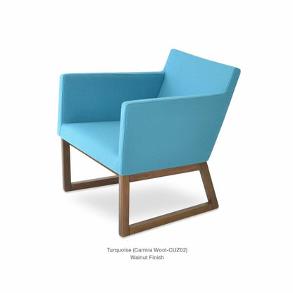 HARPUT VOGUE SLED WOOD LOUNGE ARMCHAIR