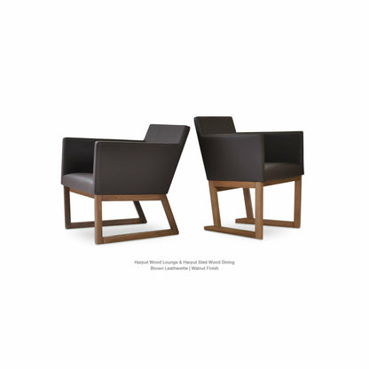 HARPUT VOGUE SLED WOOD LOUNGE ARMCHAIR