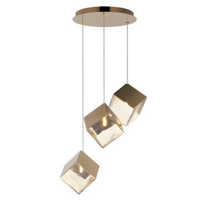 ICE CUBE 3-LIGHT LED PENDANT