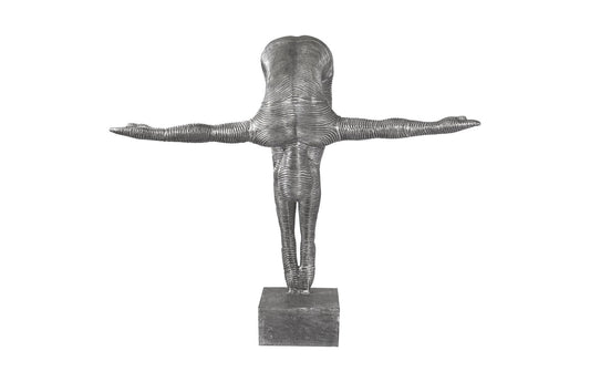 Diving Sculpture Aluminum, Large