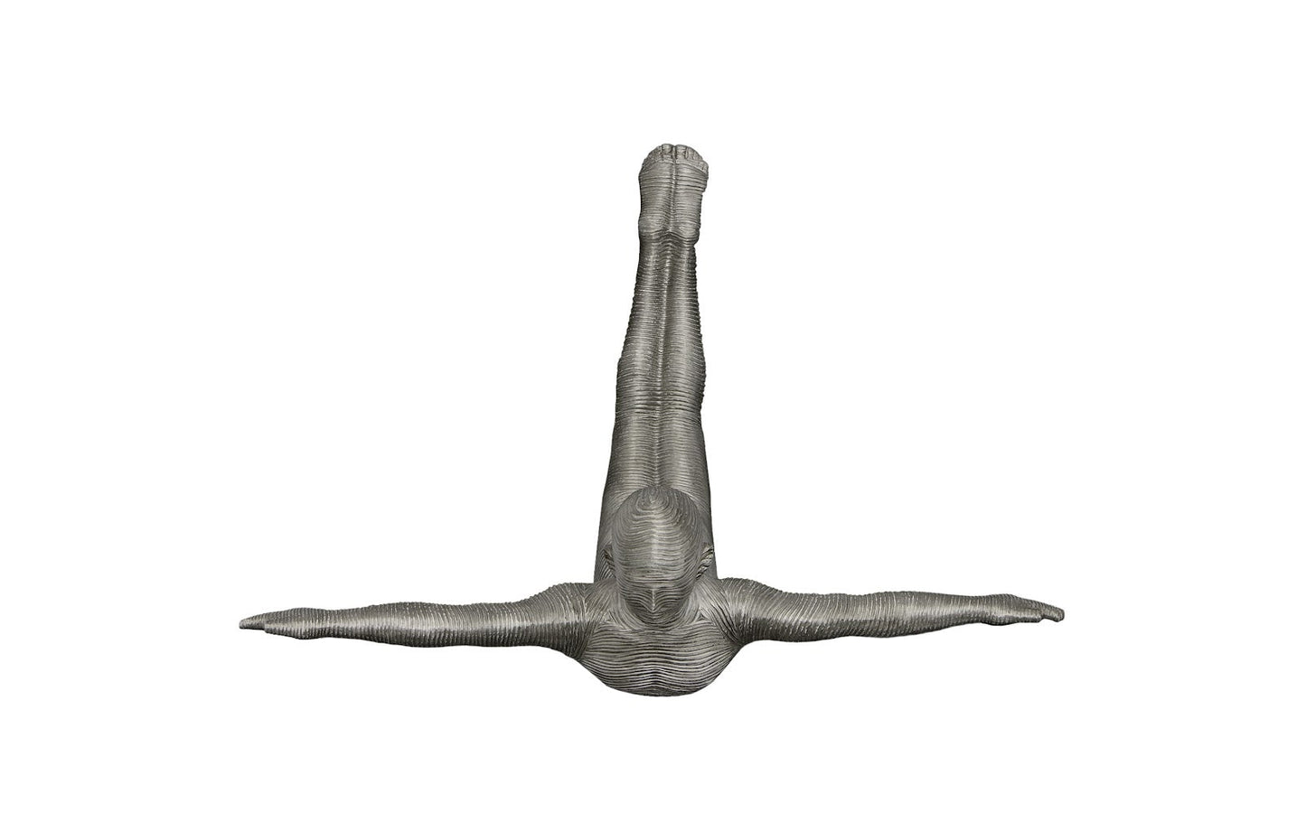 Diving Wall Sculpture Aluminum, Large
