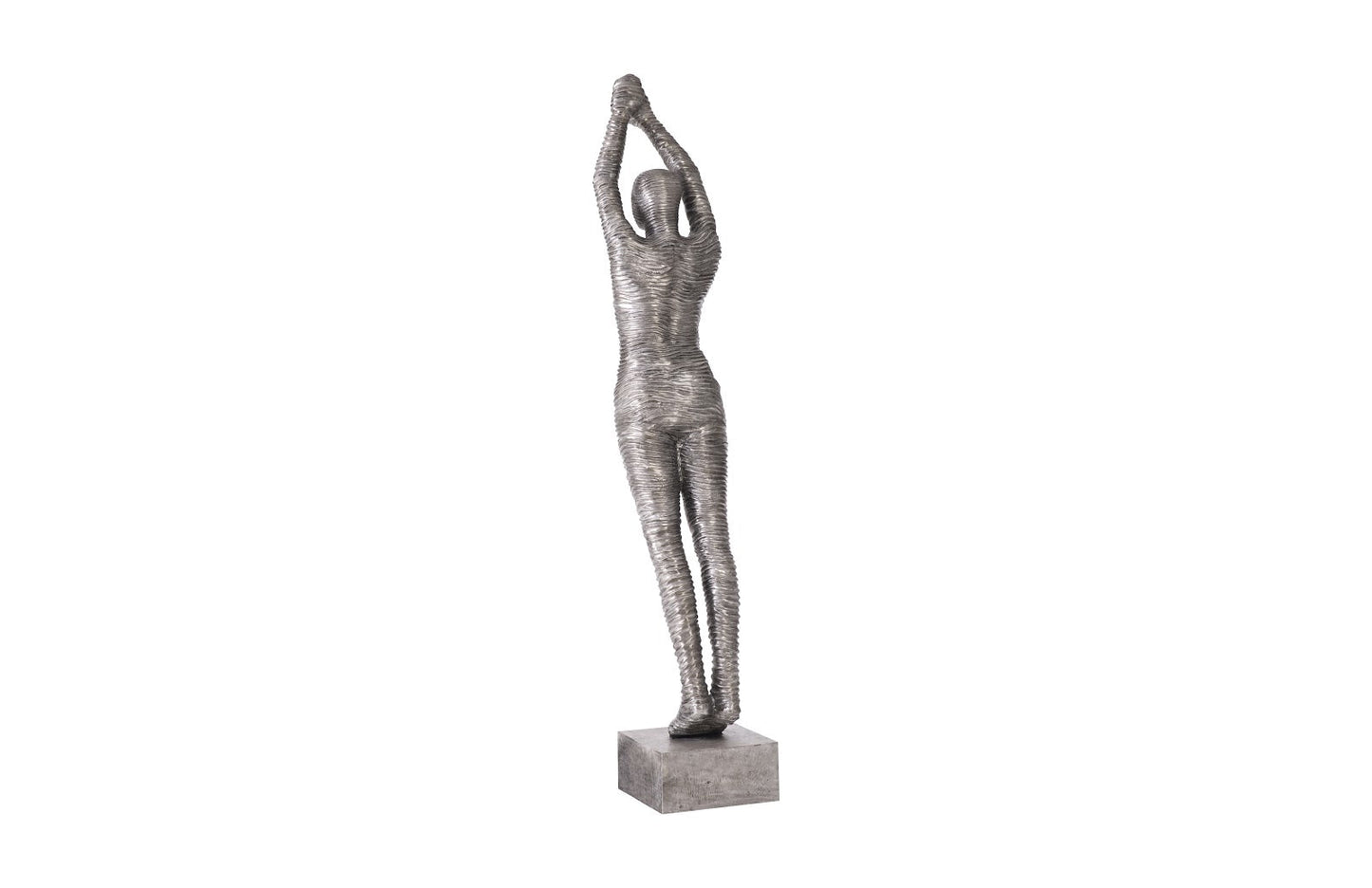 Standing Diving Sculpture Black/Silver, Aluminum