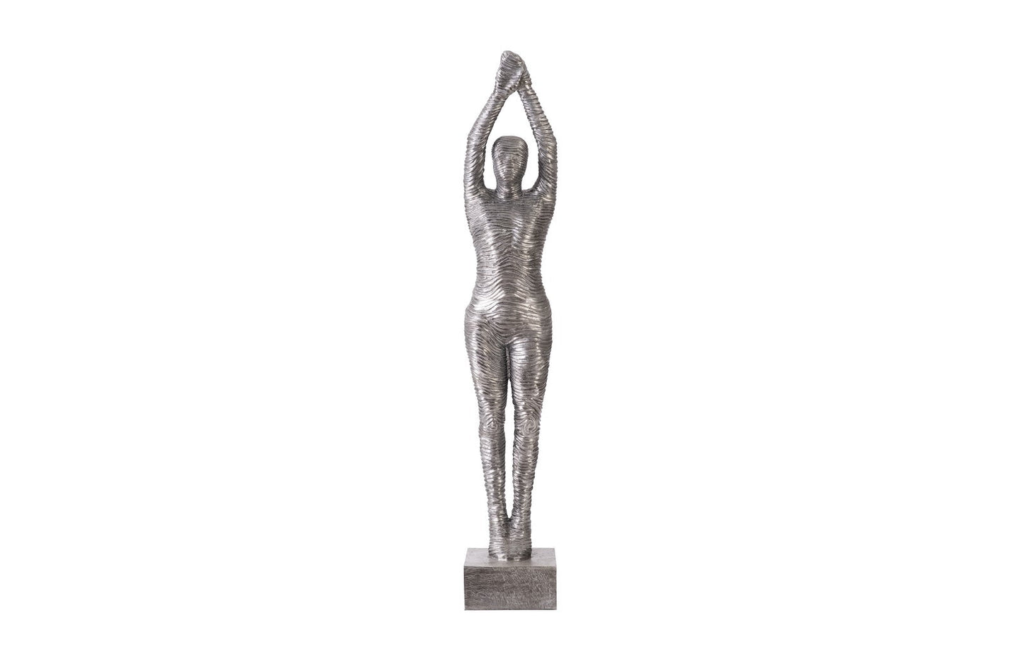 Standing Diving Sculpture Black/Silver, Aluminum