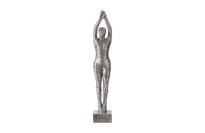 Standing Diving Sculpture Black/Silver, Aluminum