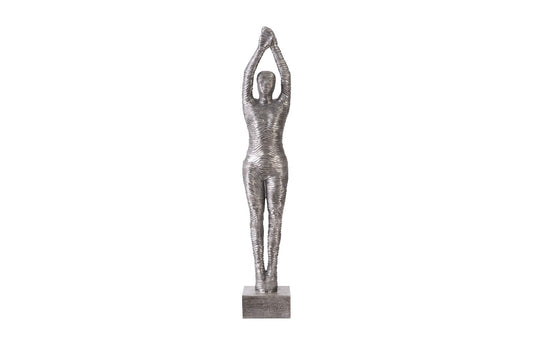 Standing Diving Sculpture Black/Silver, Aluminum