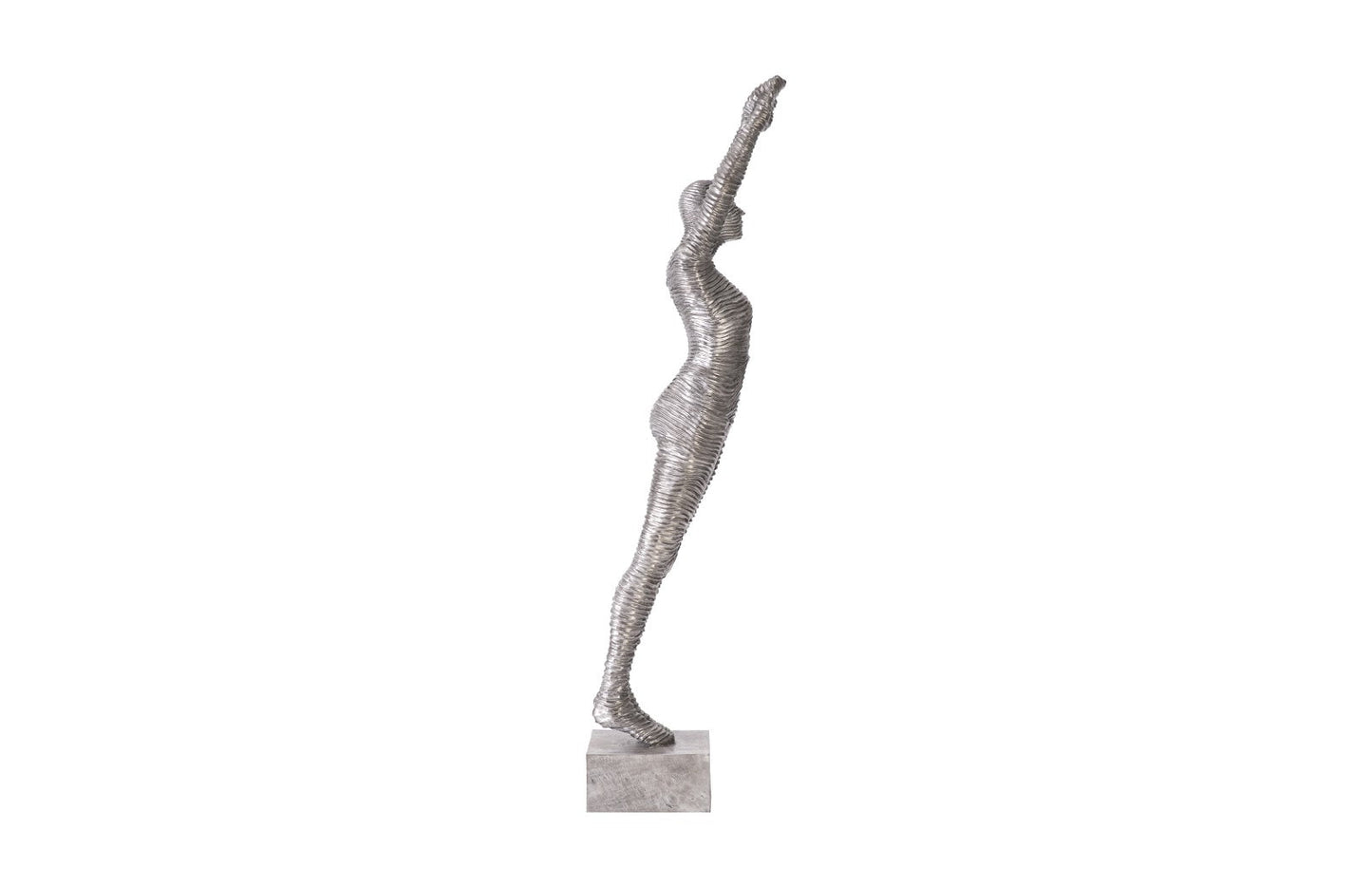 Standing Diving Sculpture Black/Silver, Aluminum
