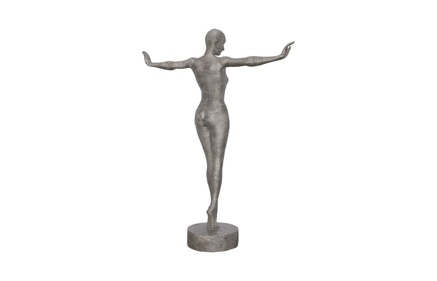 Outstretched Arms Standing Sculpture Aluminum