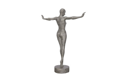 Outstretched Arms Standing Sculpture Aluminum
