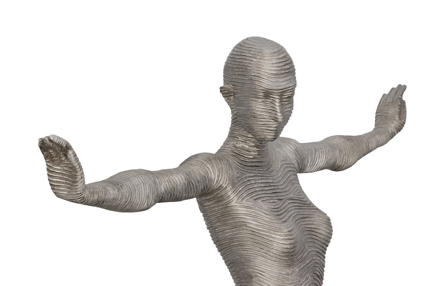 Outstretched Arms Standing Sculpture Aluminum