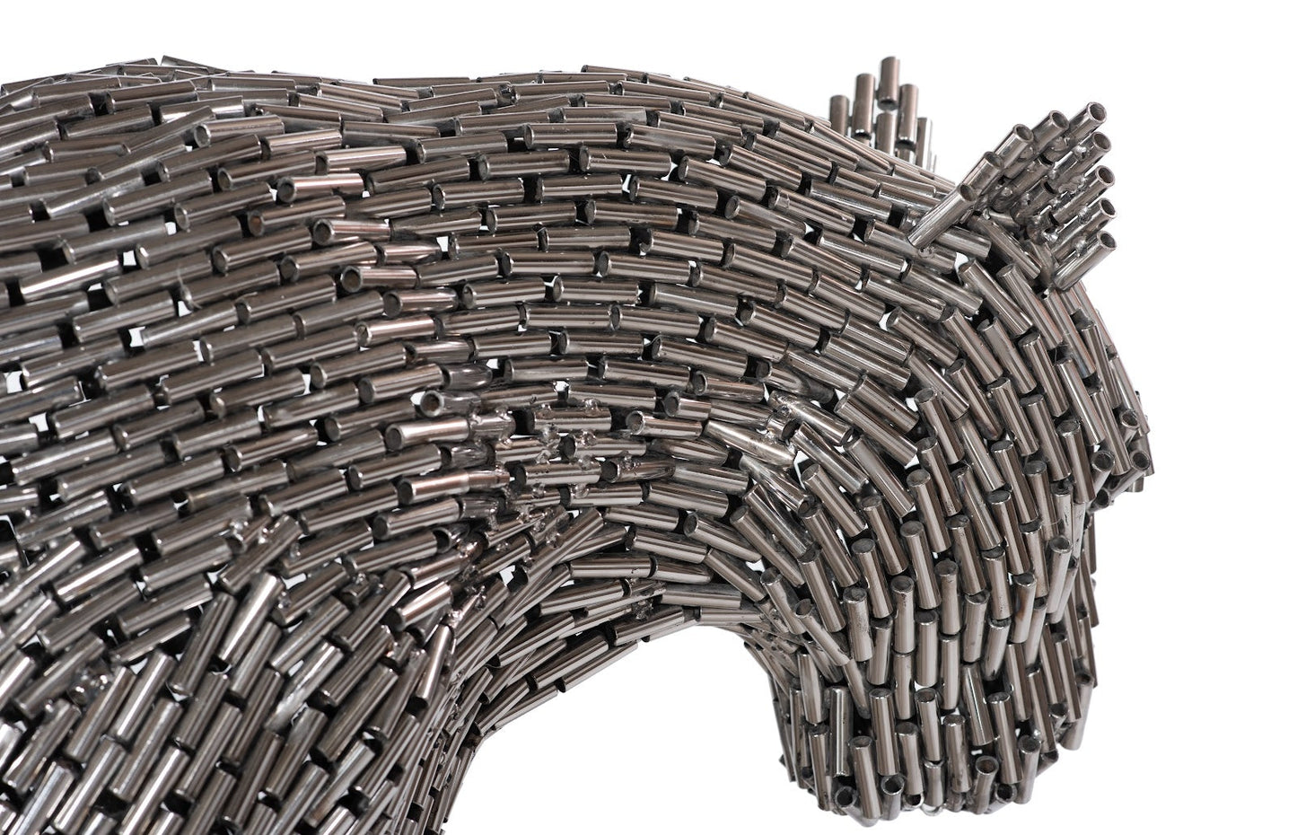 Panther Pipe Sculpture, Walking Stainless Steel, Large