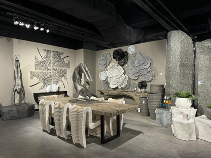 Freeform Sculpture White, Silver Leaf