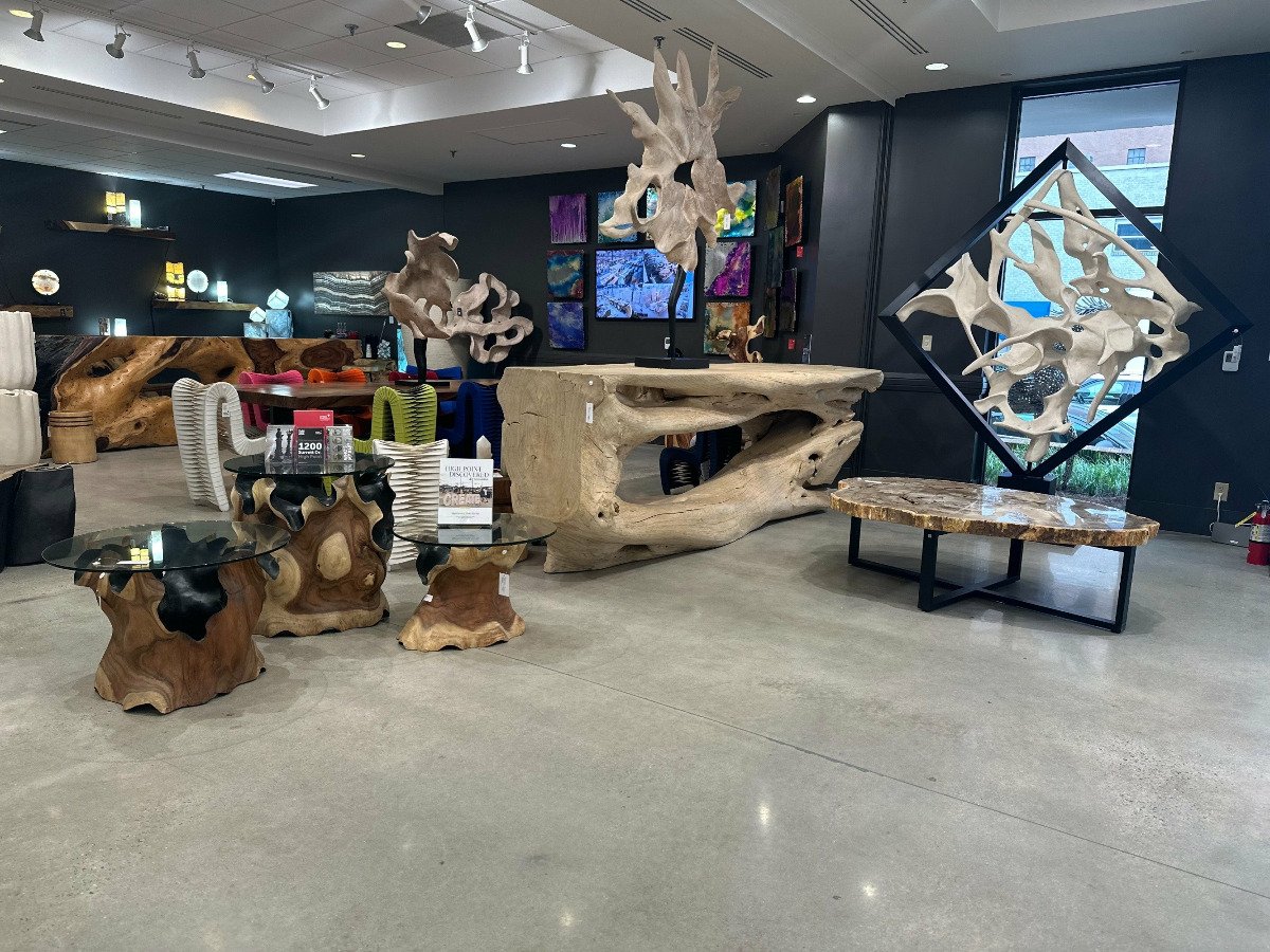 Revolving Diamond Teak Wood Sculpture