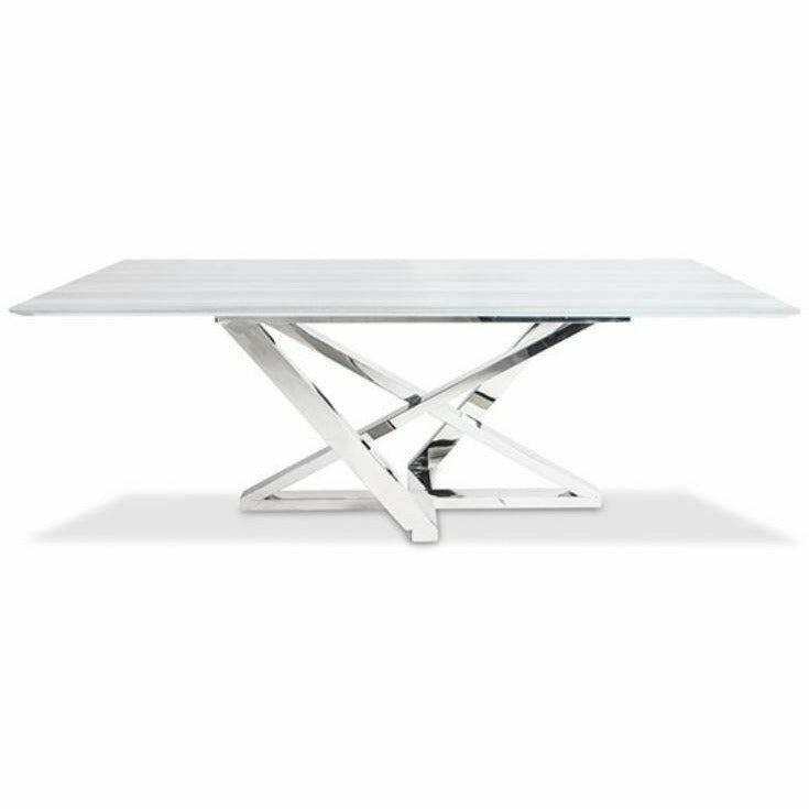 INGRID DINING TABLE with MARBLE TOP