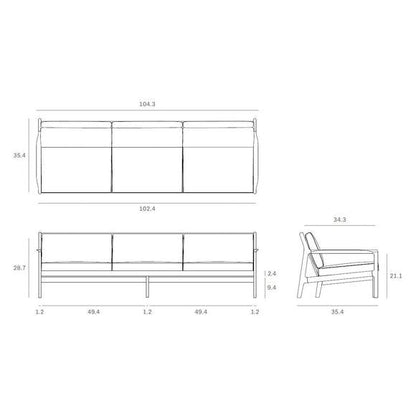 Jack Outdoor 3 Seater Sofa