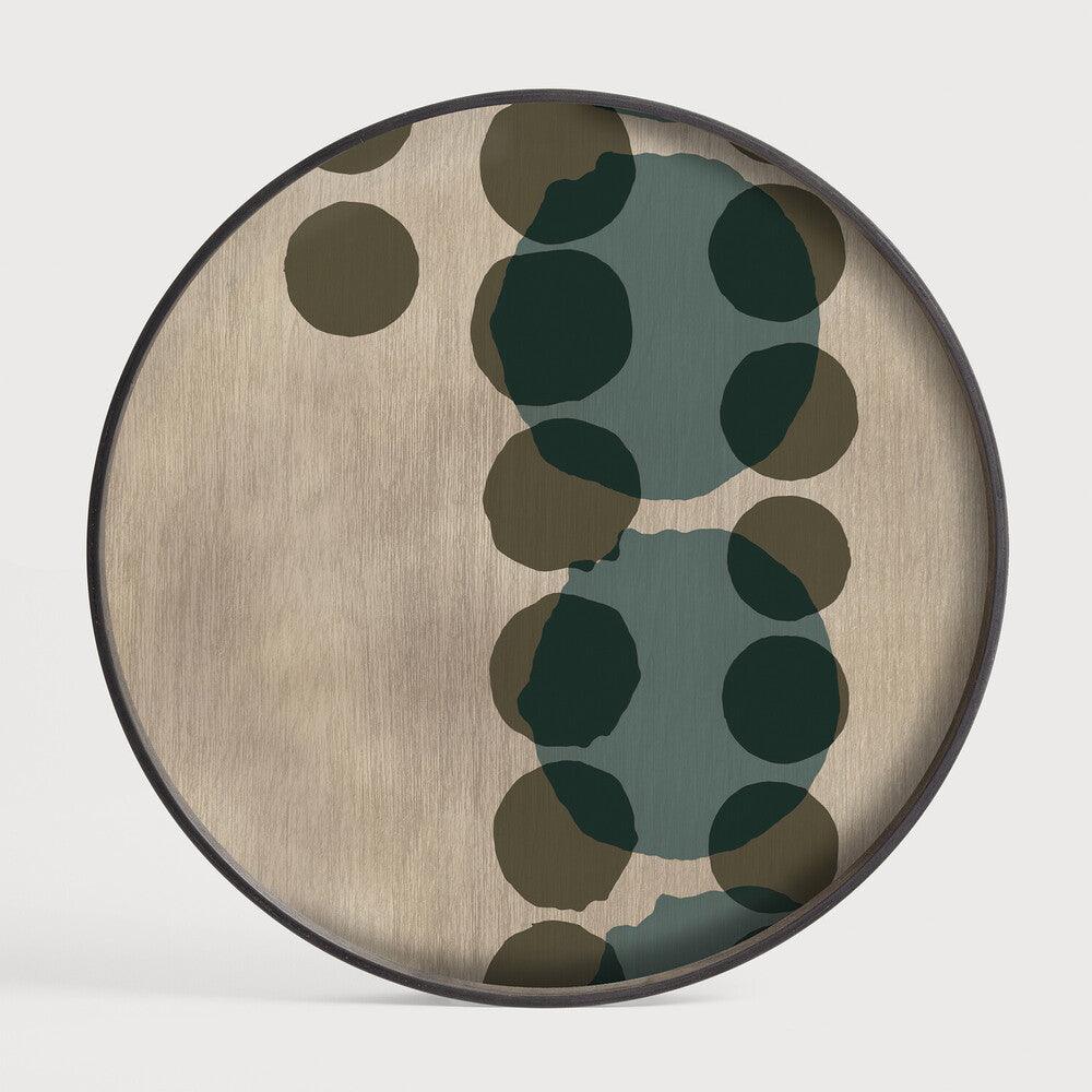 Large Tray Round Coffee Table Set