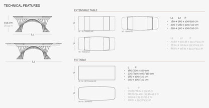 LATOUR Extenstion Dining Table