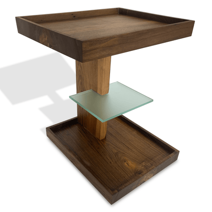 Lucera Walnut Wood Side Table
