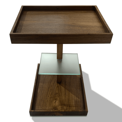 Lucera Walnut Wood Side Table