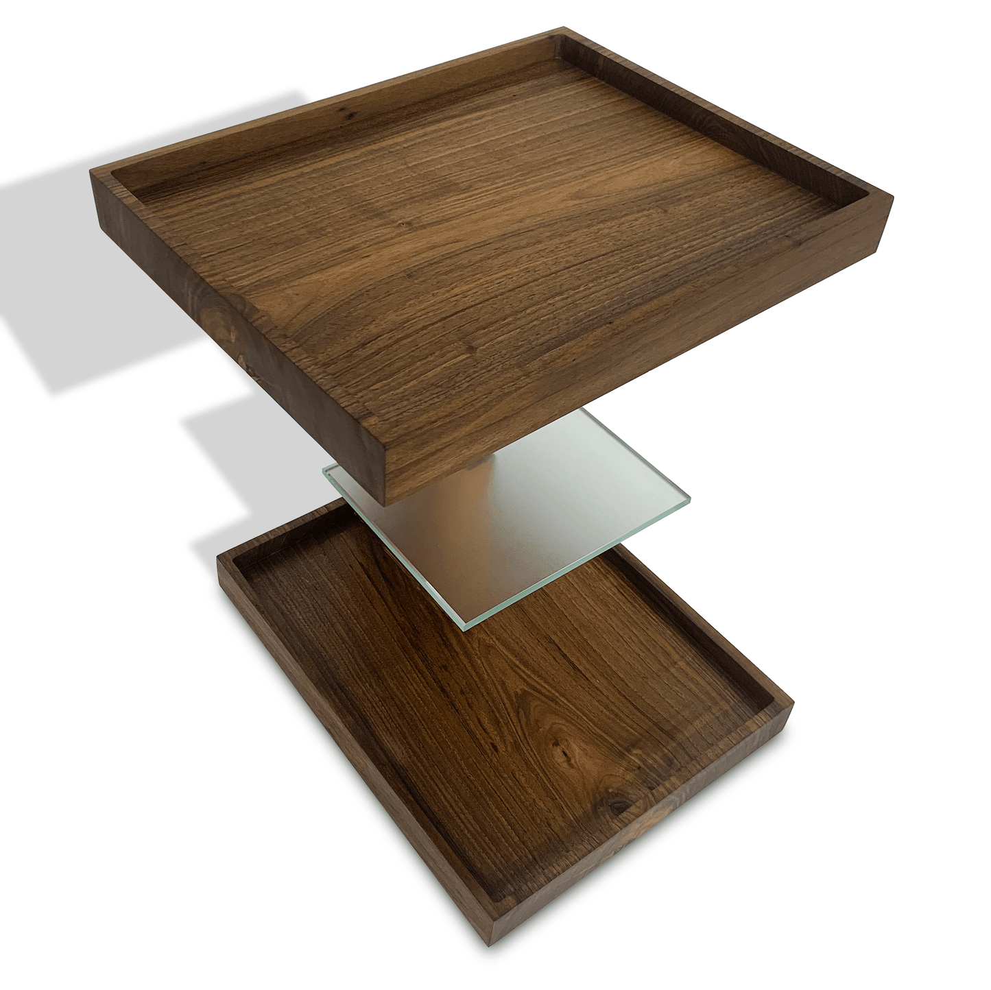 Lucera Walnut Wood Side Table