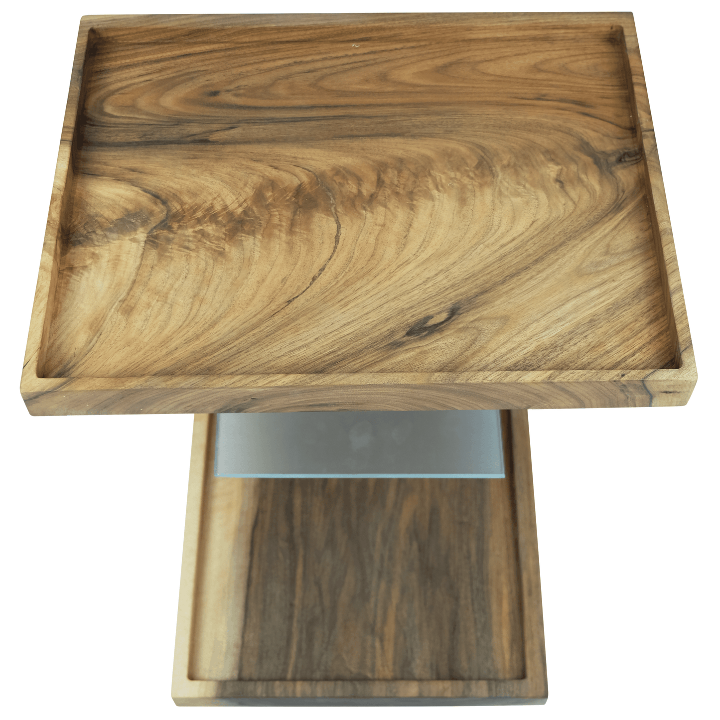 Lucera Walnut Wood Side Table