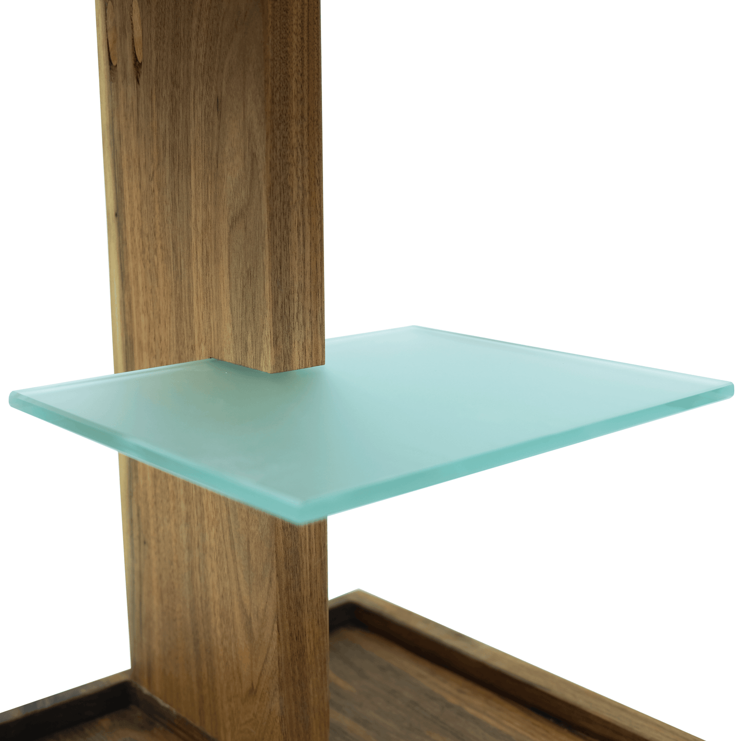 Lucera Walnut Wood Side Table