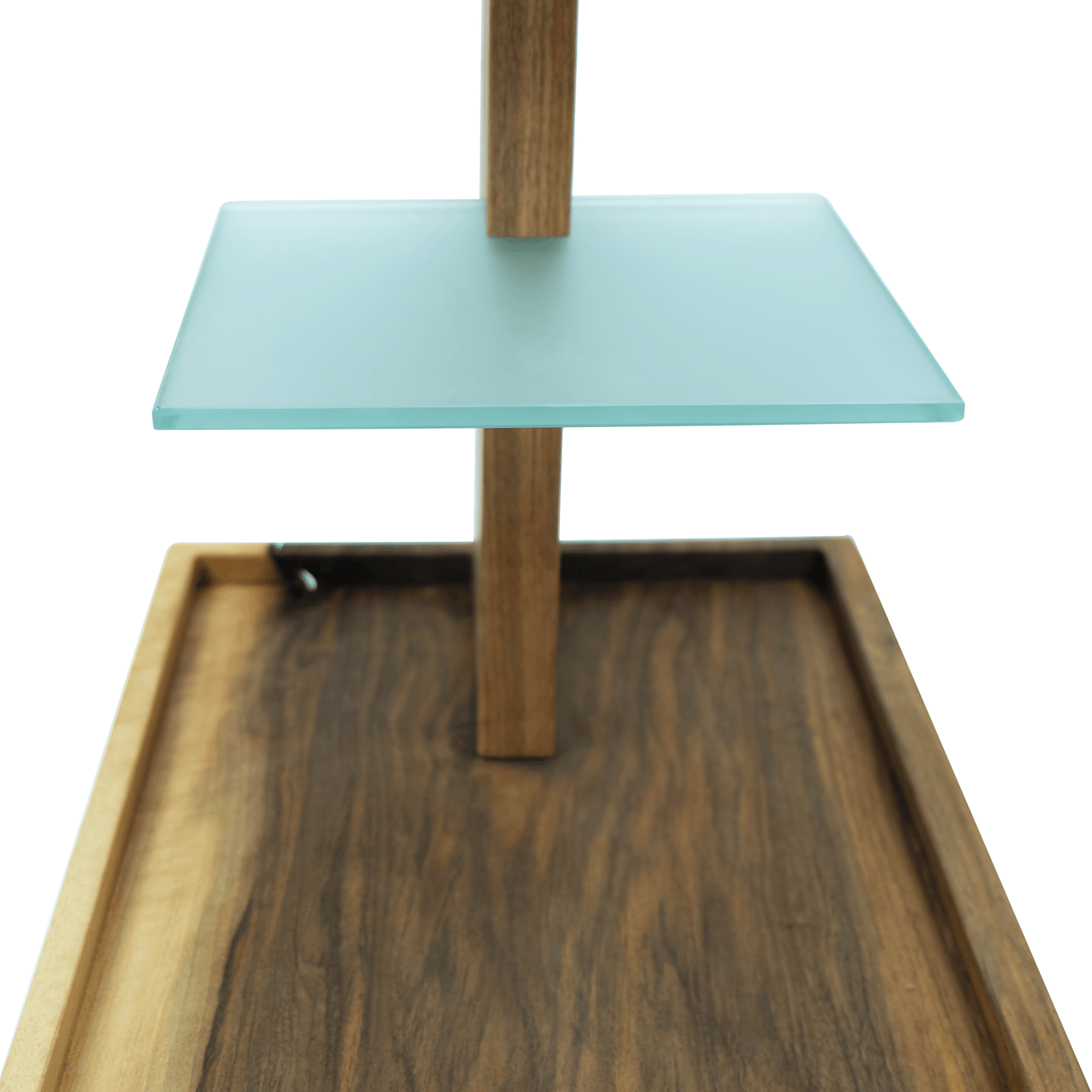 Lucera Walnut Wood Side Table