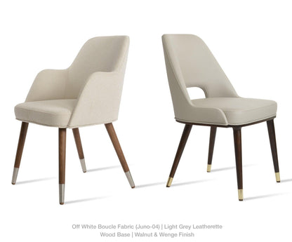 Marash Wood Metal Ring Dining Chair