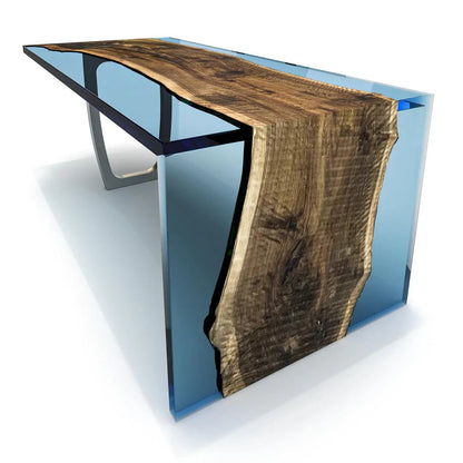 MAYA BLUE FERONIA SEMI-WATERFALL COUNTER HEIGHT TABLE