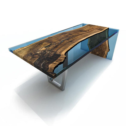 MAYA BLUE FERONIA SEMI-WATERFALL COUNTER HEIGHT TABLE