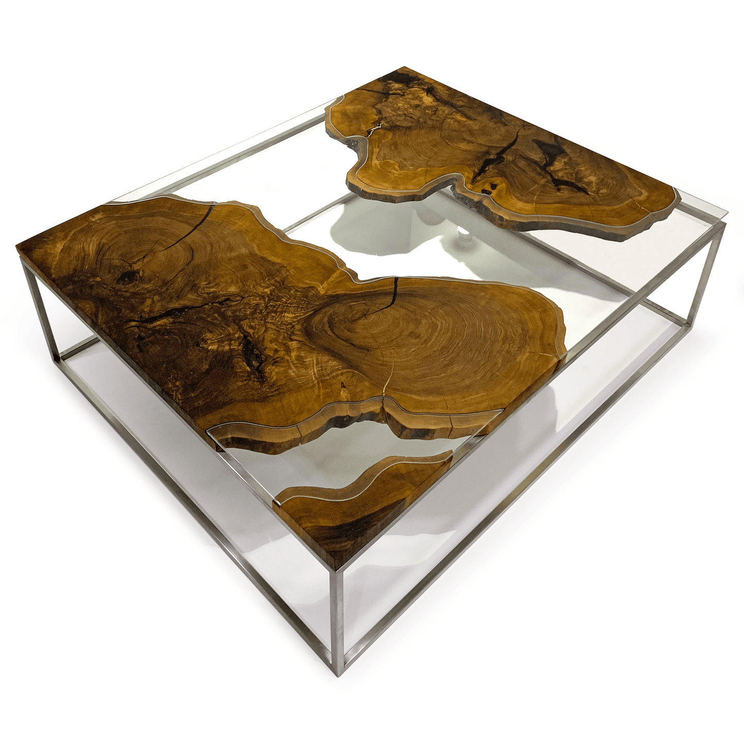 Mnestra Walnut Wood Rectangular Coffee Table