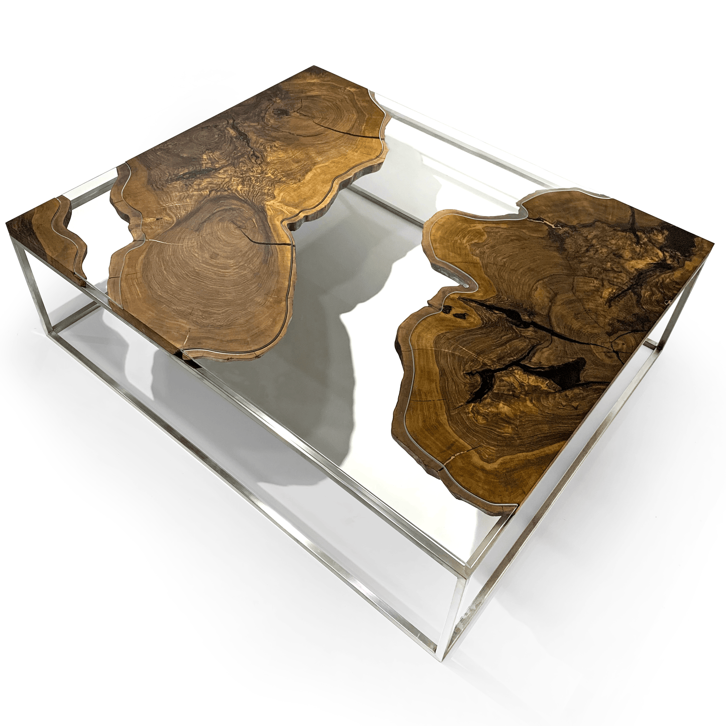 Mnestra Walnut Wood Rectangular Coffee Table