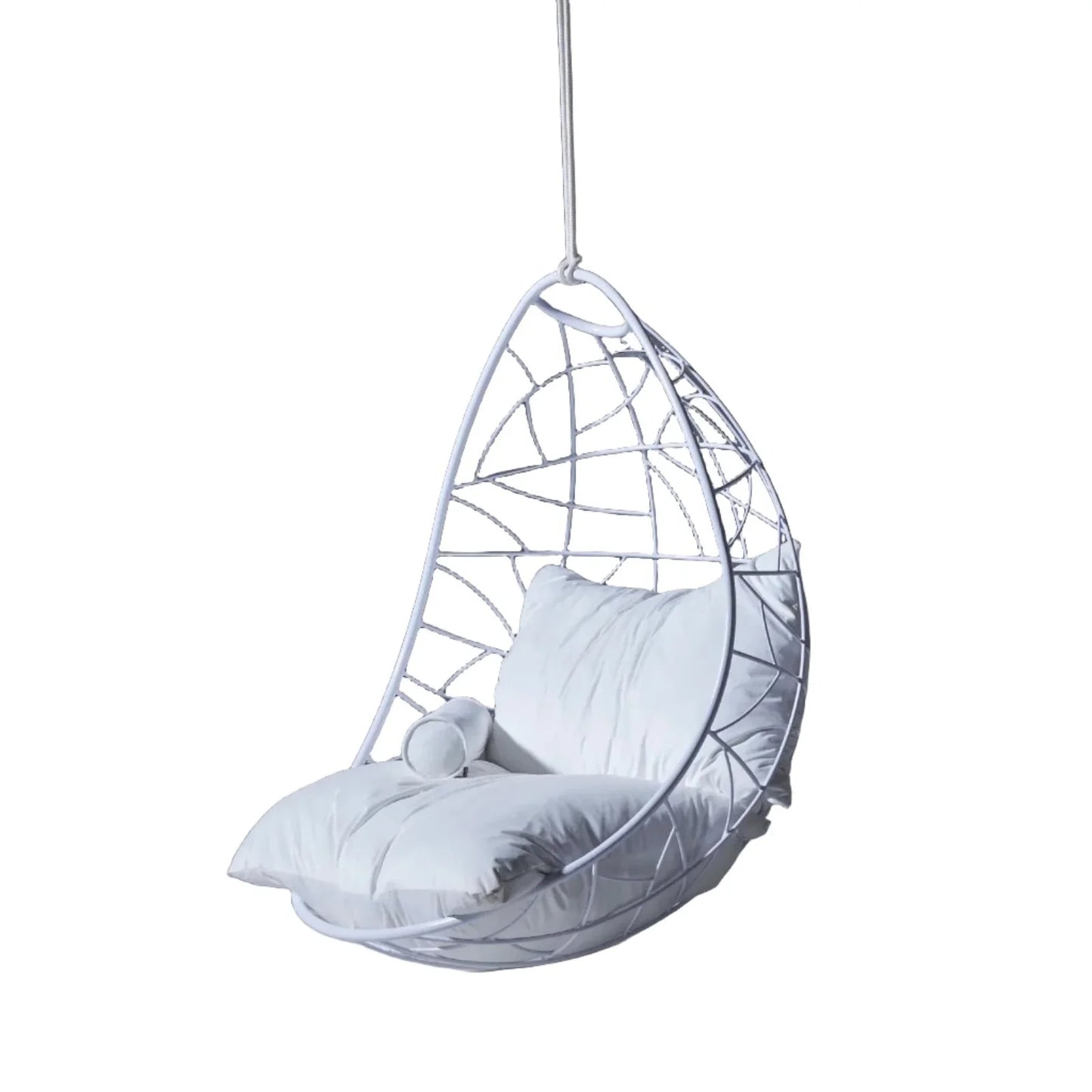 Nest Egg Hanging Swing Chair in Glossy White