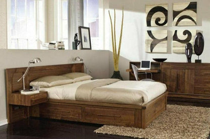 MODULUXE STORAGE BED WITH VENEER HEADBOARD