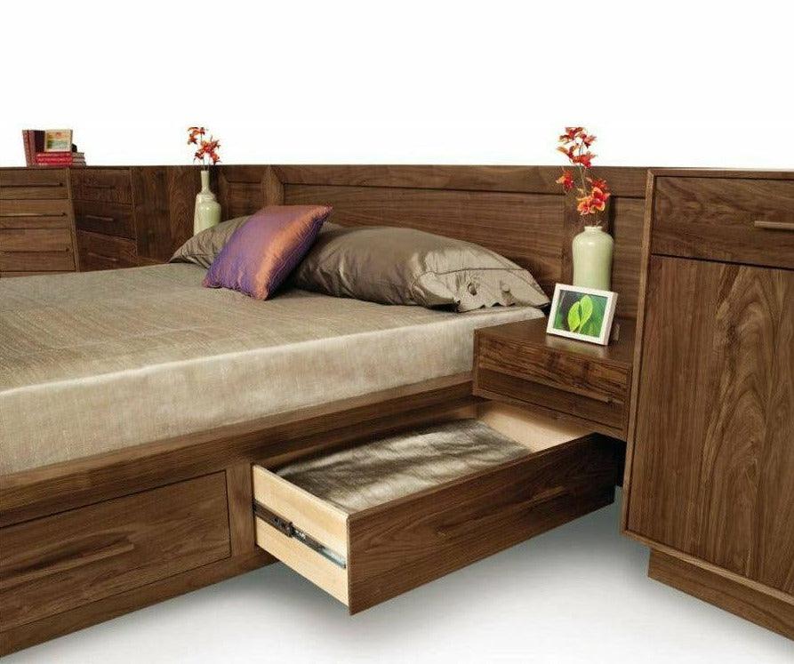 MODULUXE STORAGE BED WITH VENEER HEADBOARD