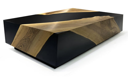Monoblock Walnut Wood Coffee Table
