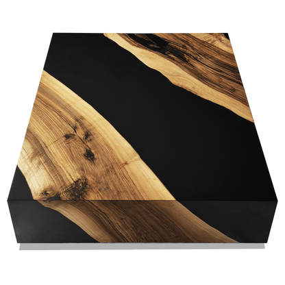 Monoblock Walnut Wood Coffee Table