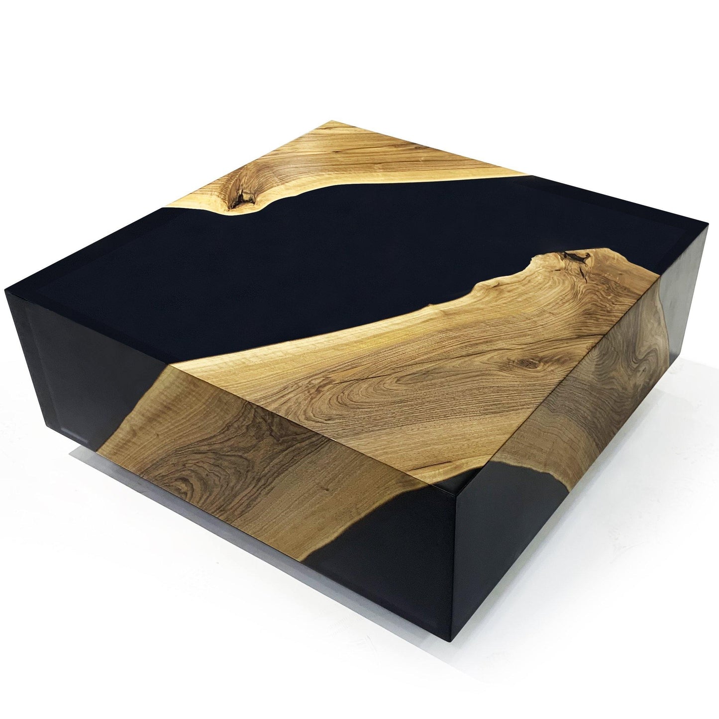 Monoblock Walnut Wood Coffee Table