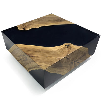 Monoblock Walnut Wood Coffee Table