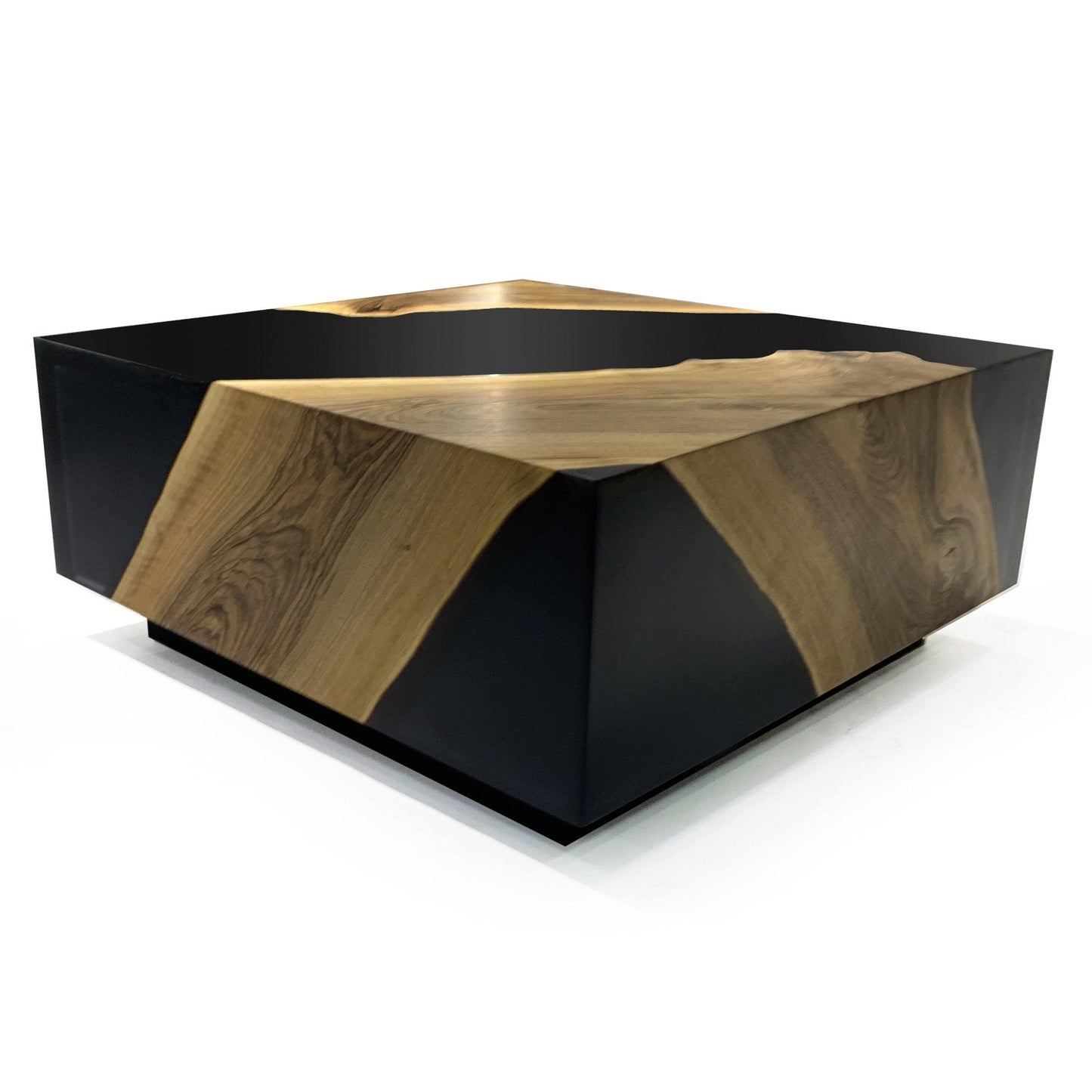 Monoblock Walnut Wood Coffee Table
