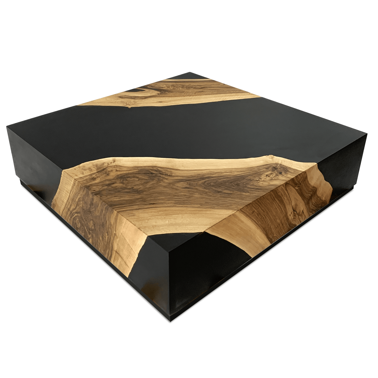Monoblock Walnut Wood Coffee Table