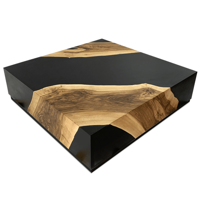 Monoblock Walnut Wood Coffee Table