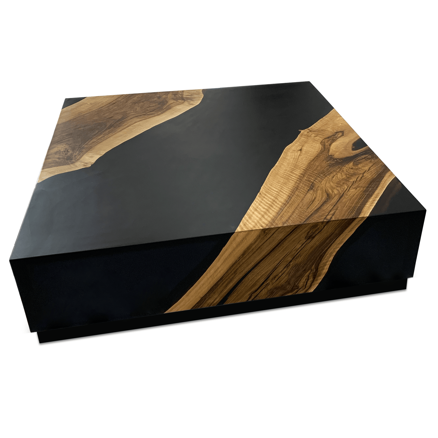 Monoblock Walnut Wood Coffee Table