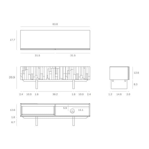 Mosaic TV Media Console