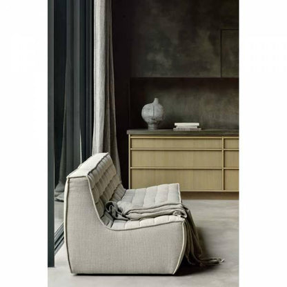 N701 Modular 4-Piece Beige Fabric Sectional Set