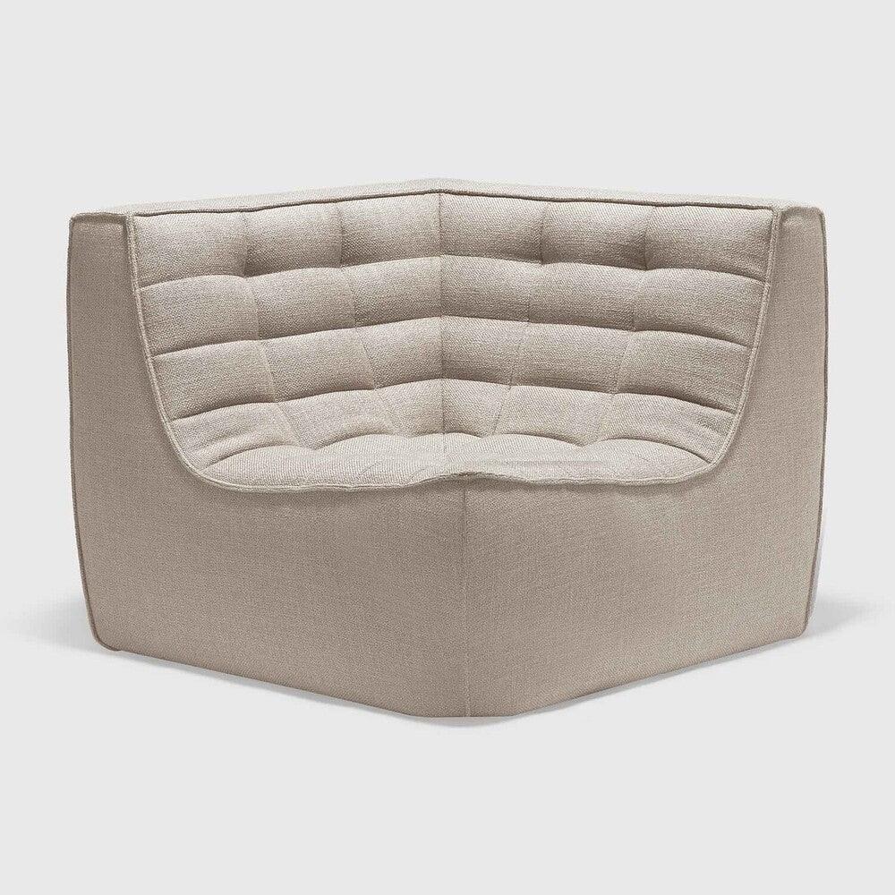 N701 Modular 4-Piece Beige Fabric Sectional Set